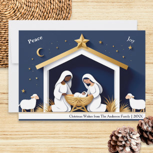 Imitats Papercraft Peace & Joy Nativity Weihnachte Feiertagskarte