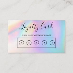 Imitats Pastel Holographic Custom Loyalty Card Visitenkarte