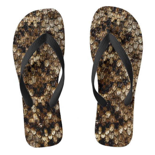 Imitats Rattlesnake Snakeskin Flip Flops (Fußbett)
