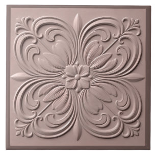 Imitats Relief Dusty Rose Neoklassisch dekorativ Fliese
