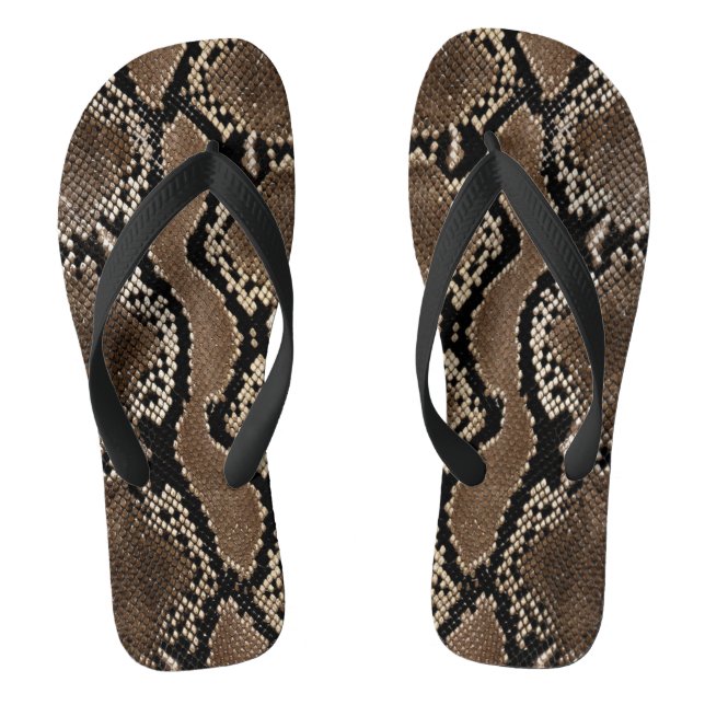Imitats Rock Python Schlange Skin Flip Flops (Fußbett)