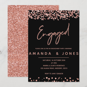 IMITATS ROSE GOLD Engagement Partei Einladung