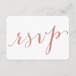 Imitats Rose Gold Fossil Glamour | RSVP-Hochzeitka RSVP Karte