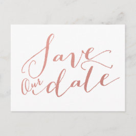 Imitats Rose Gold Fossil | Save the Date Postkarte