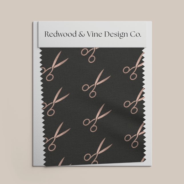 Imitats Rose Gold Hair Salon Scheren Muster Stoff (Von Creator hochgeladen)