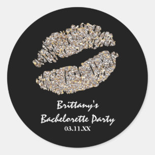 Imitats Silver Gold Sparkassen Gastgeschenk Kiss Runder Aufkleber