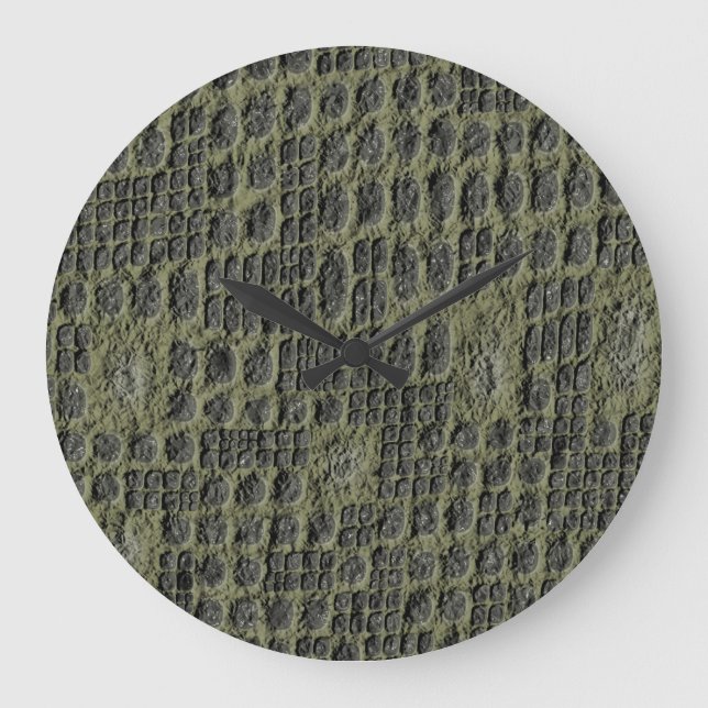 Imitats Snake Skin Große Wanduhr (Vorderseite)