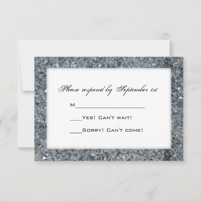 Imitats Sparkle Wedding RSVP Card (Vorderseite)
