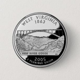 Imitats West Virginia Staat Quarter Button