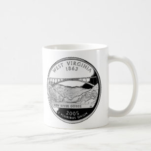 Imitats West Virginia Staat Quarter Kaffeetasse