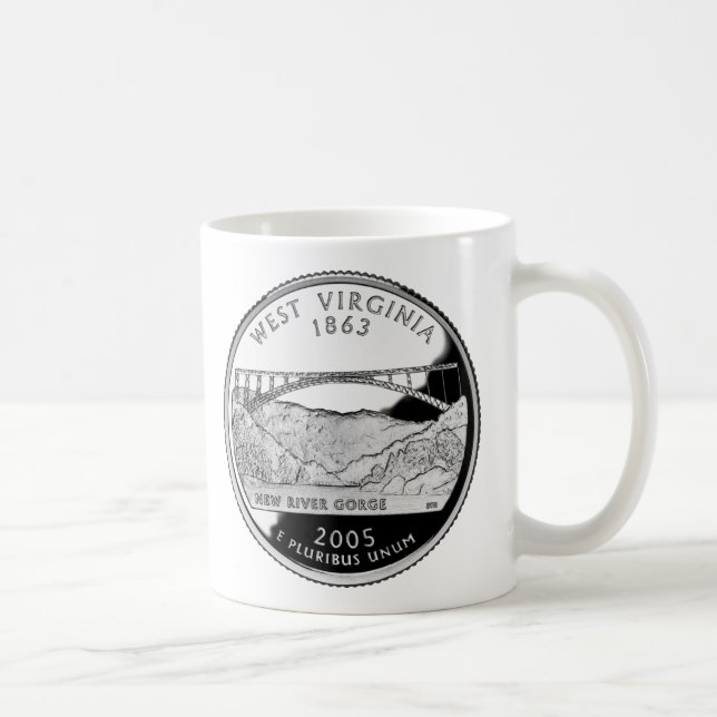 Imitats West Virginia Staat Quarter Kaffeetasse (Rechts)