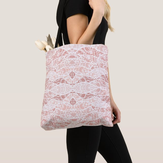Imitats White Lace Fishnet Totbeutel (Von Nahem)