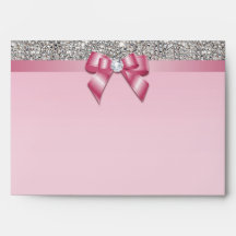 Imitatsilberner Sequins-Diamanten Pinkl Bogen