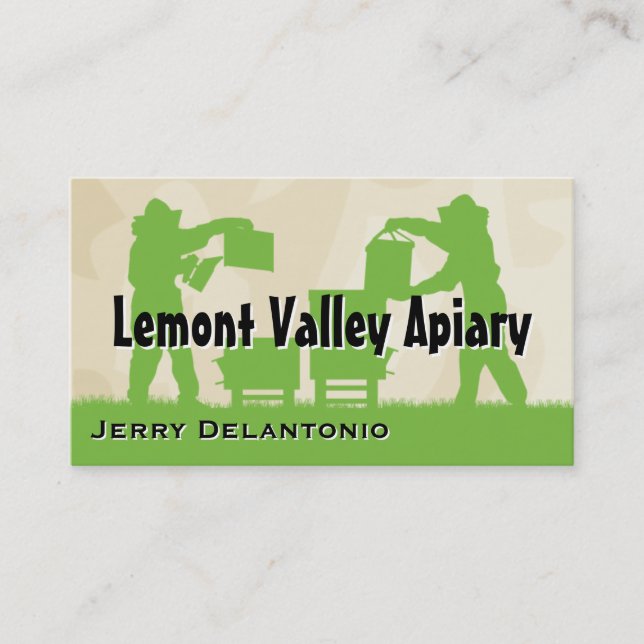 Imker am Arbeitsplatz Visitenkarte (Vorderseite)