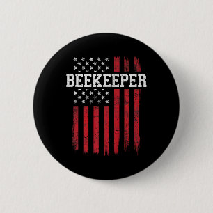 Imker American Flag Usa Patriot Patriotic Button