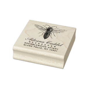 Imker Apiary 1800 Queen Bee Address Gummistempel