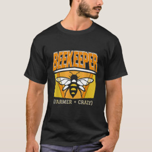 Imker Bauer Crazy Bienenzucht Print T-Shirt