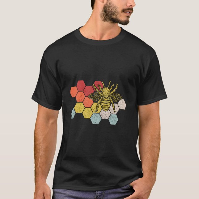 Imker Biene Honigwabe Imkerei T-Shirt (Vorderseite)