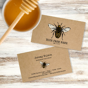 Imker Bienenzucht Bienenfarm Honigbienen Honigwabe Visitenkarte