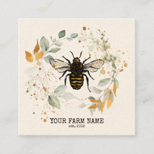 Imker Bienenzüchter Bienenfarm Honigbienen Bienenw Quadratische Visitenkarte