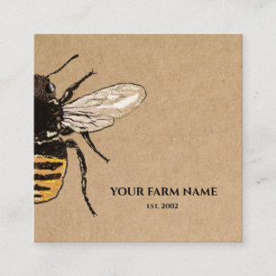 Imker Bienenzüchter Bienenfarm Honigbienen Bienenw Quadratische Visitenkarte