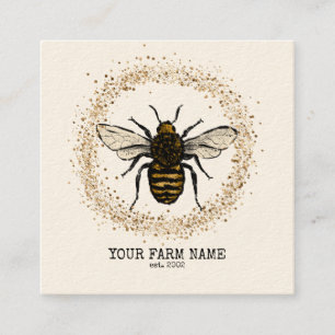 Imker Bienenzüchter Bienenfarm Honigbienen Bienenw Quadratische Visitenkarte