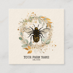 Imker Bienenzüchter Bienenfarm Honigbienen Honigwa Quadratische Visitenkarte