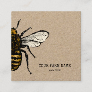 Imker Bienenzüchter Bienenfarm Honigbienen Honigwa Quadratische Visitenkarte
