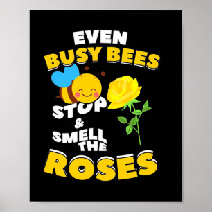 Imker-Geschenk Auch fleißige Bienen Poster