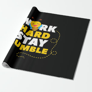 Imker-Geschenk Biene Arbeitet Hart Bleib Hummel Geschenkpapier