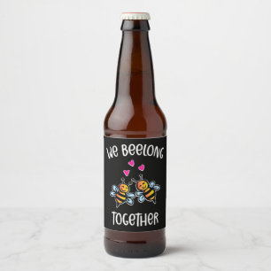 Imker-Geschenk   Imker Wir gehören zusammen Bierflaschenetikett