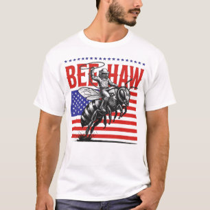Imker Lustige Biene Cowboy Bienenstock Amerikanisc T-Shirt