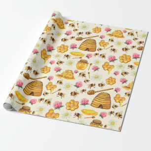 Imker-Muster-Wrap-Papier Geschenkpapier