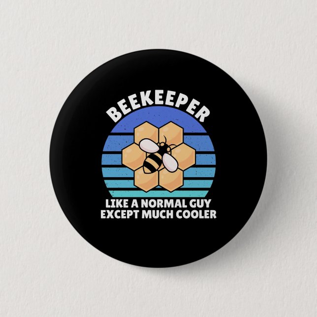 Imker Retro Vintage Button (Vorderseite)