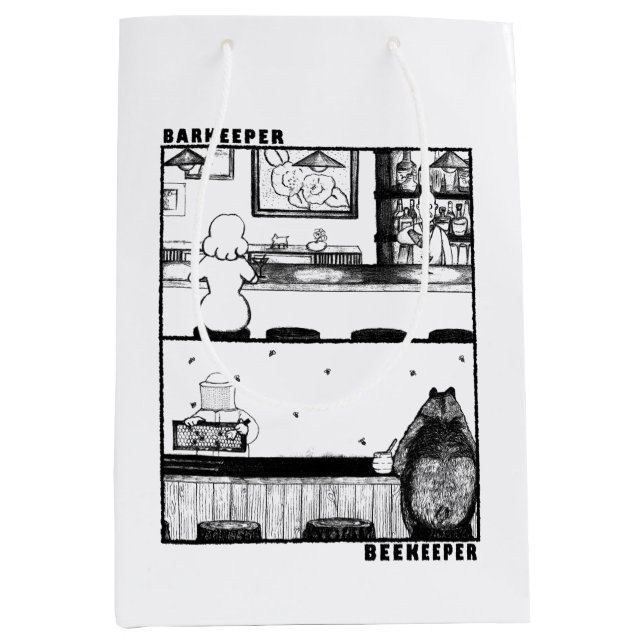 Imker und Imker Mittlere Geschenktüte (Vorderseite)