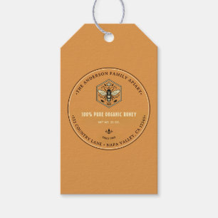 Imkerei Bienenstock Logo Design Honig Geschenkanhänger