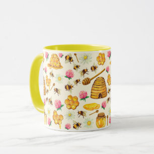 Imkerei-Muster Tasse