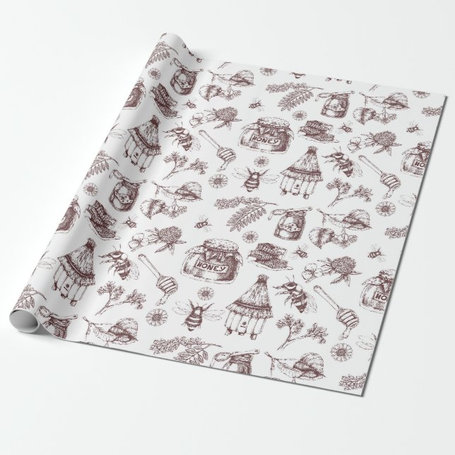 Imkereimuster Geschenkpapier (Ungerollt)