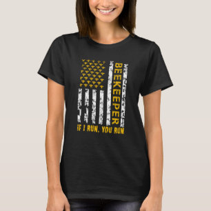 Imkerinnen Frauen US-Flagge Honigbiene Bienenzucht T-Shirt