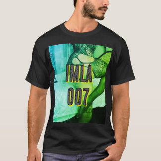 IMLA 007u Schwarzes T Shirt mit grüner Neon