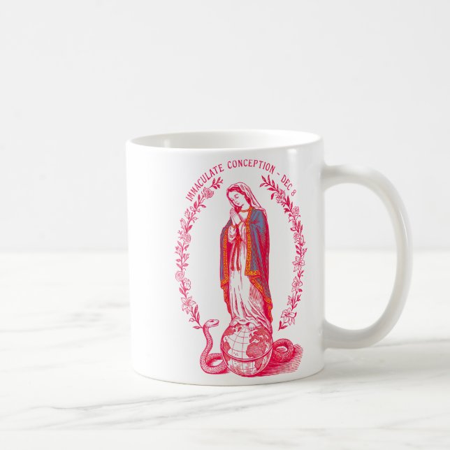 Immaculate Conception Dec 8 Virgin Mary Catholic D Kaffeetasse (Rechts)