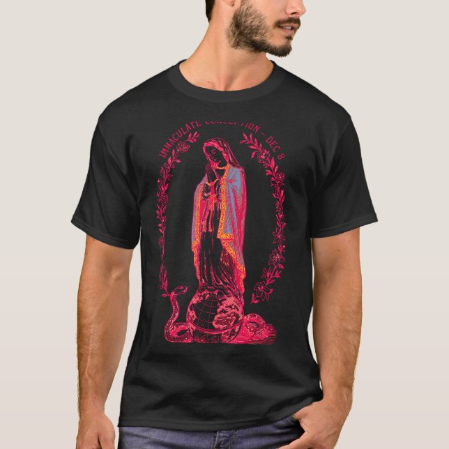 Immaculate Conception Dec 8 Virgin Mary Catholic D T-Shirt (Vorderseite)