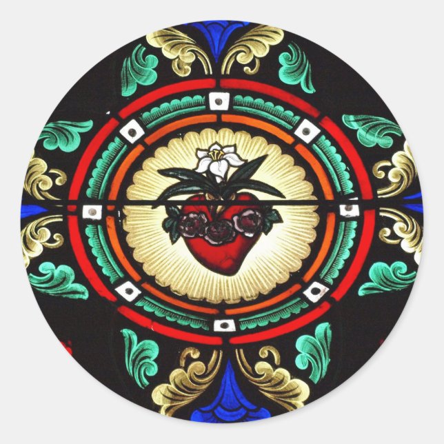 Immakulate Heftglasaufkleber Runder Aufkleber (Vorderseite)