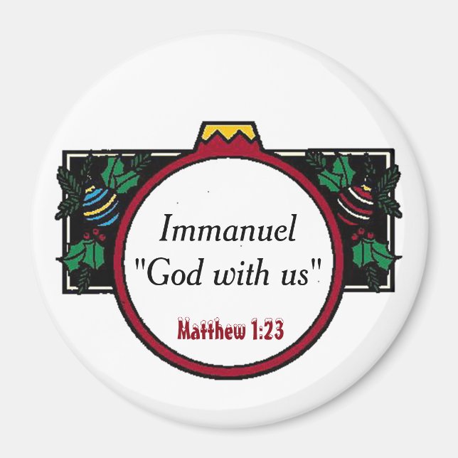 Immanuel Gott mit uns Weihnachten anpassen Magnet (Vorne)