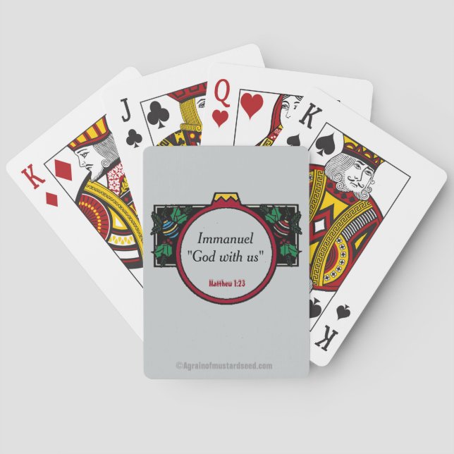 Immanuel Gott mit uns Weihnachten Spielkarten (Rückseite)
