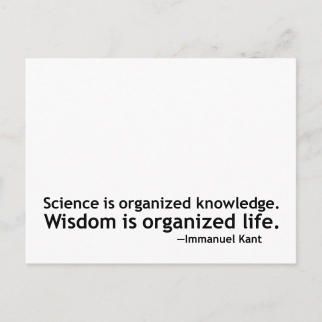 Immanuel Kant Kontinuität Postkarte (Vorderseite)