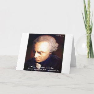 Immanuel Kant Science VS Wissensziffer Geschenke Karte
