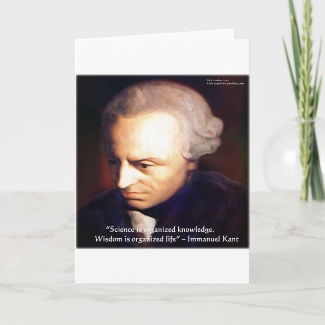 Immanuel Kant Science VS Wissensziffer Geschenke Karte (Vorderseite)