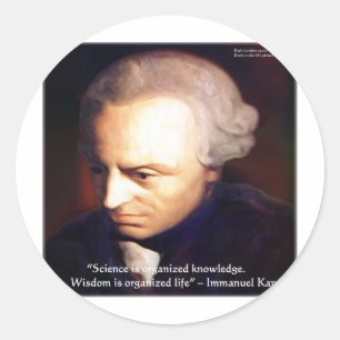 Immanuel Kant Science VS Wissensziffer Geschenke Runder Aufkleber