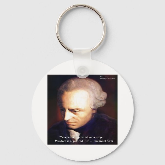 Immanuel Kant Science VS Wissensziffer Geschenke Schlüsselanhänger (Vorderseite)